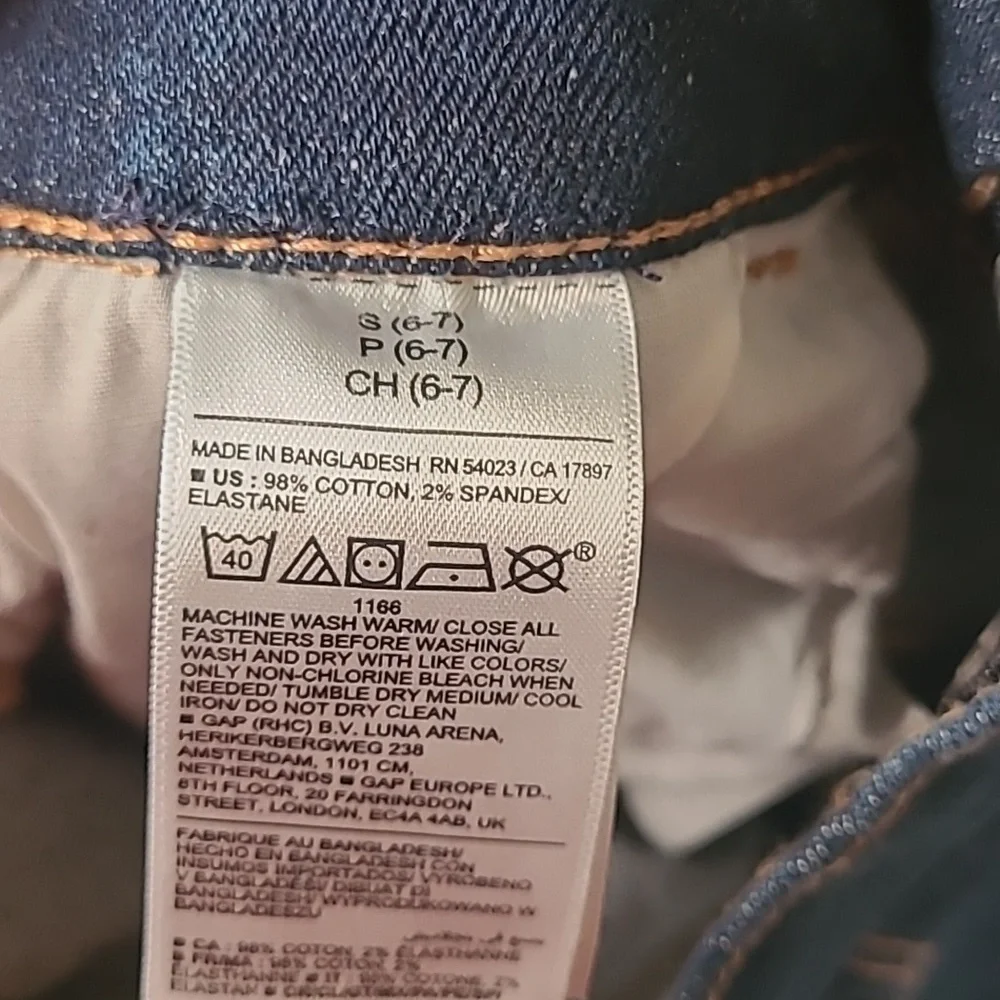 NWT! Old Navy girls small dark denim skinny jeans built tough stretchy waistband